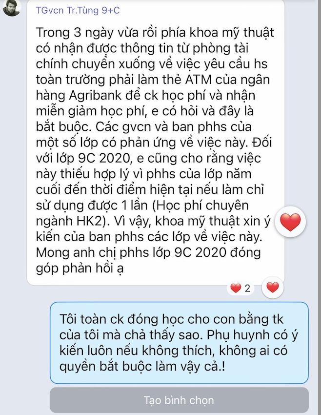 Trường Cao đẳng Hà Nội 9+ bắt học sinh phải mở tài khoản ngân hàng khiến phụ huynh bức xúc