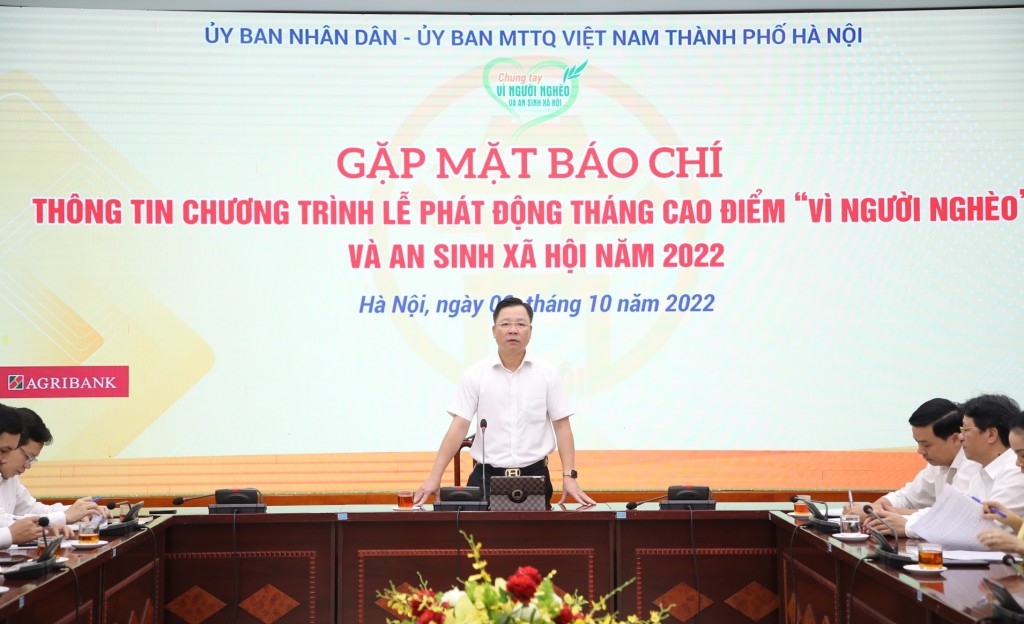 Ngày 11/10, diễn ra Lễ phát động Tháng cao điểm “Vì người nghèo” TP Hà Nội năm 2022