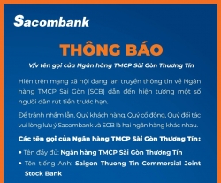 Sacombank và SCB là hai ngân hàng khác nhau