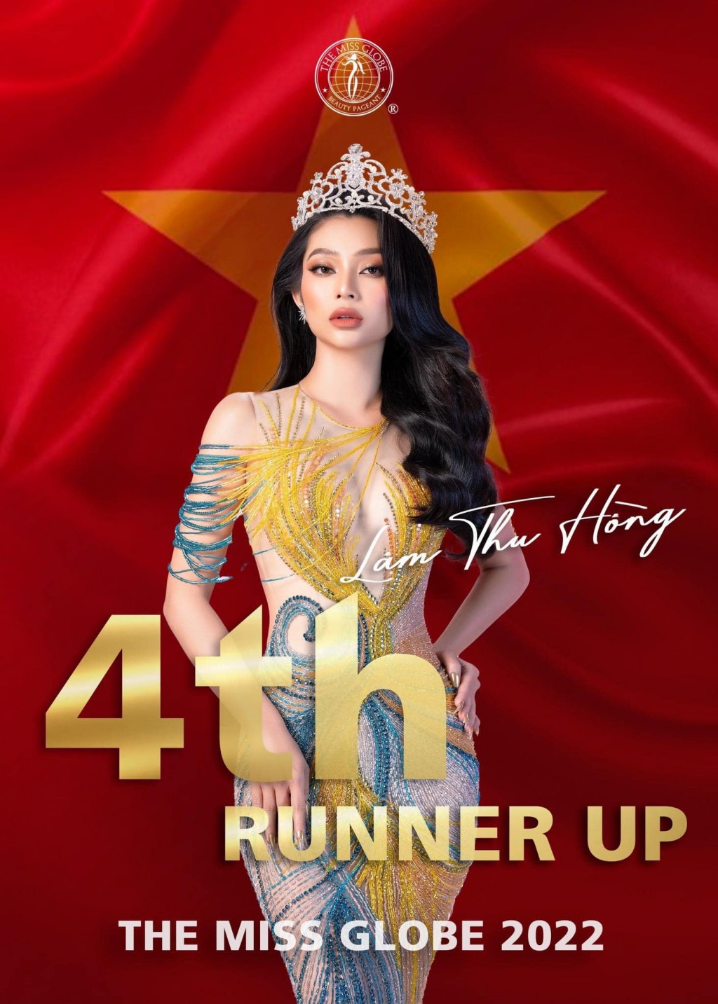 Lâm Thu Hồng đạt danh hiệu Á hậu 4 của The Miss Globe 2022