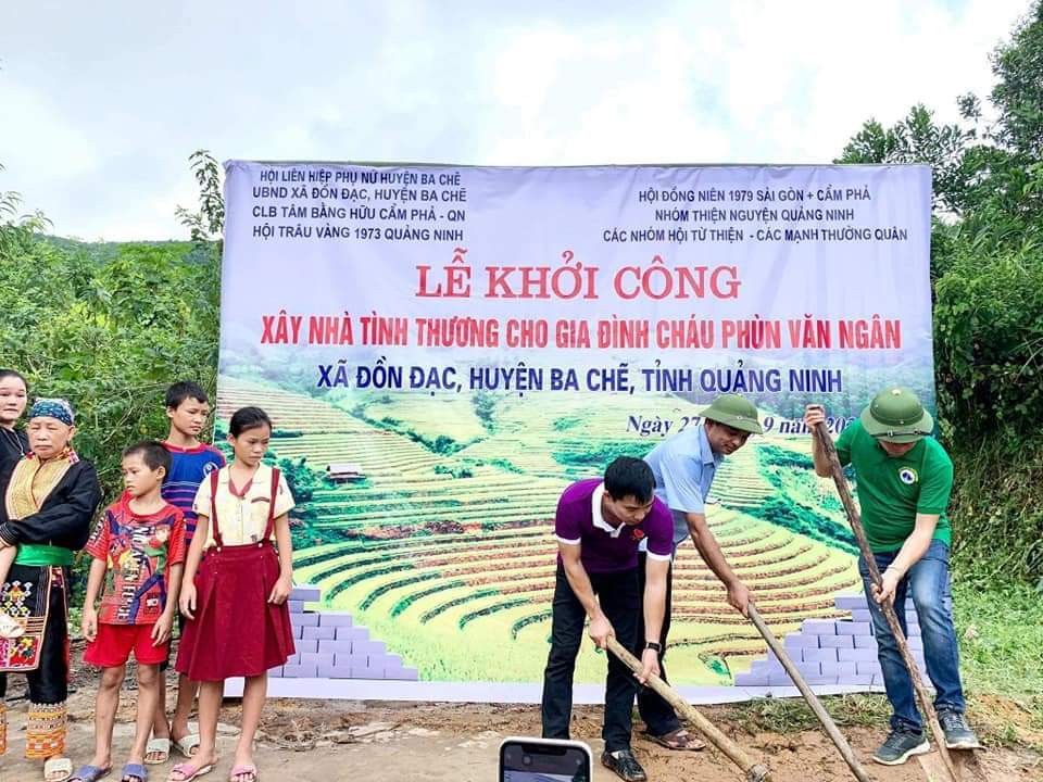 Hội Trâu vàng Quảng Ninh 1973 phối hợp với các tổ chức thiện nguyện xây Nhà tình thương cho người dân nghèo
