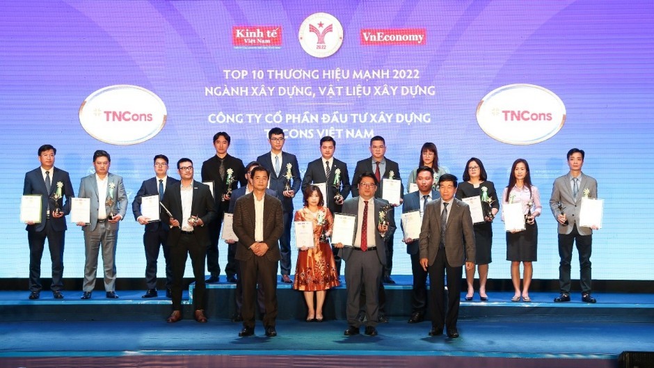 TNCons Vietnam vào Top 10 Thương hiệu mạnh ngành Xây dựng - Vật liệu xây dựng