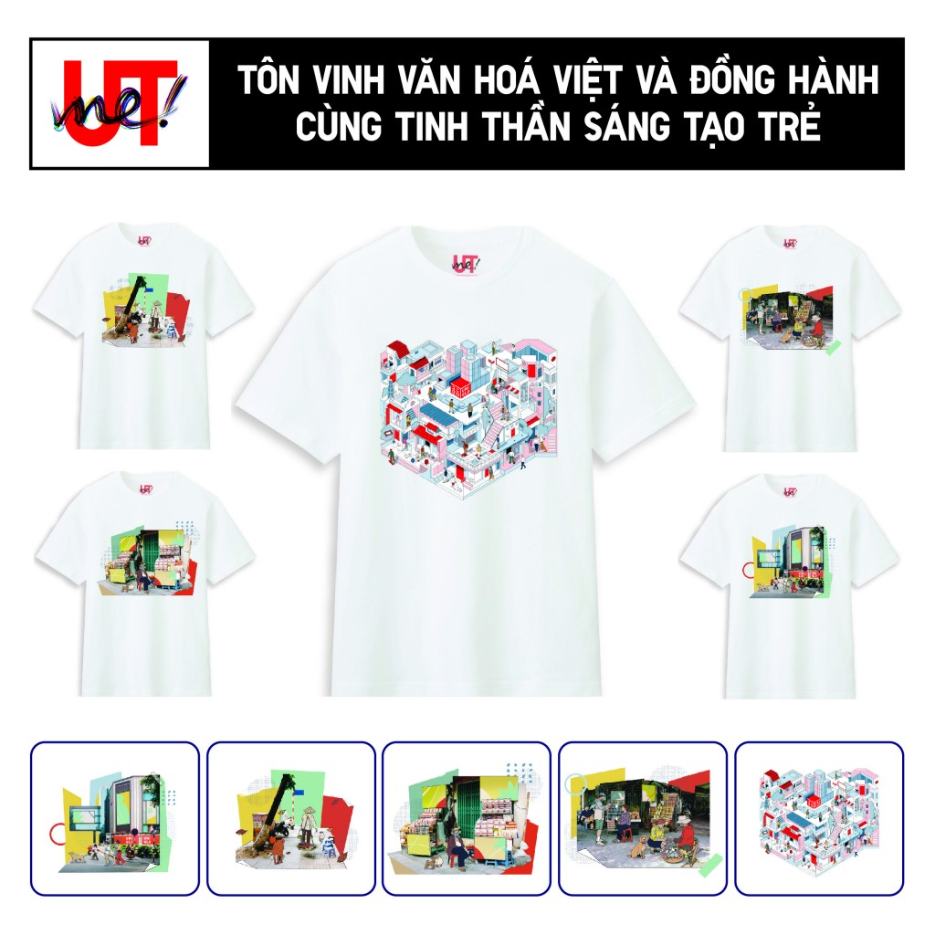 BST áo thun UTme! với họa tiết độc quyền kết hợp cùng nghệ sĩ trẻ Nguyễn Bảo Việt dành cho cửa hàng UNIQLO Vincom Bà Triệu