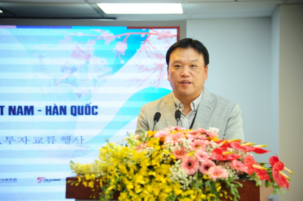 Ông Kwon Kiman, Tham tán thương mại Tổng Lãnh sự quán Hàn Quốc tại TP Hồ Chí Minh chia sẻ tại buổi họp báo