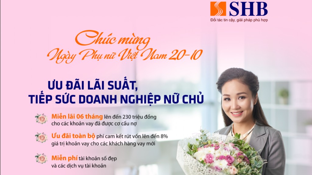 SHB tiếp tục ưu đãi lãi suất vay, nâng bước doanh nghiệp nữ chủ