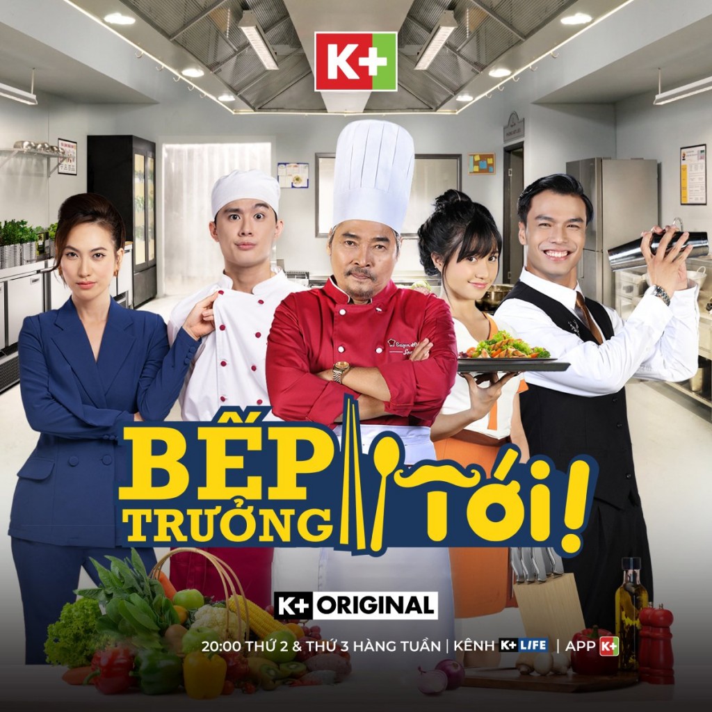 Original Series “Bếp trưởng tới!” trên kênh K+LIFE là bộ phim “siêu ngon” dành cho khán giả đam mê ẩm thực và thể loại sitcom