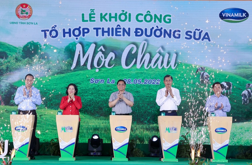 Tổ hợp Thiên đường Sữa Mộc Châu chính thức được khởi công cuối tháng 5 vừa qua