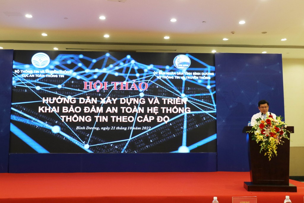 Ông Lê Tuấn Anh - Giám đốc Sở Thông tin và Truyền thông tỉnh Bình Dương phát biểu khai mạc Hội thảo