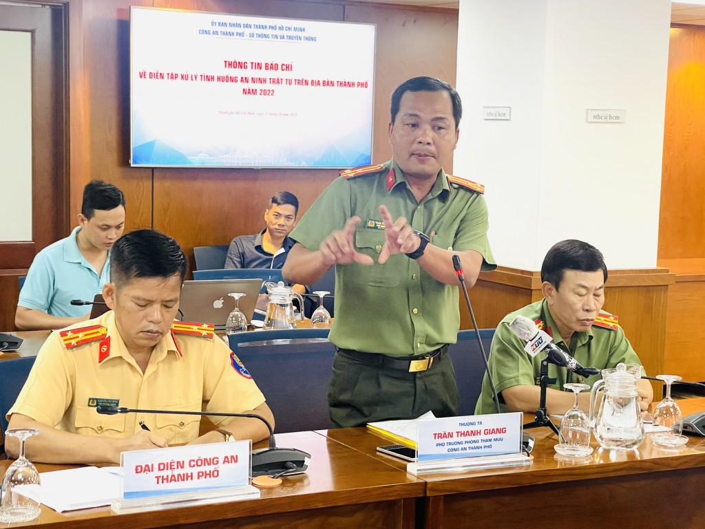 Thượng tá Trần Thanh Giang, Phó Trưởng phòng Tham mưu Công an TP Hồ Chí Minh 