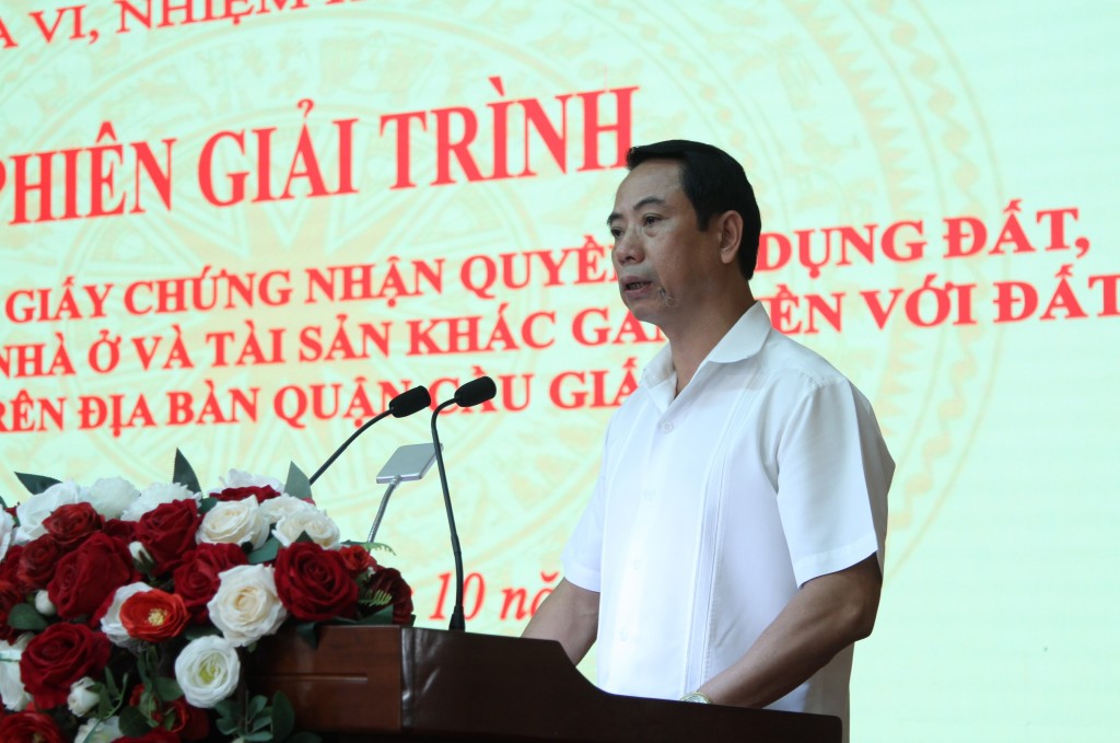 Phó Bí thư Thường trực, Chủ tịch HĐND quận Cầu Giấy Nguyễn Văn Chiến