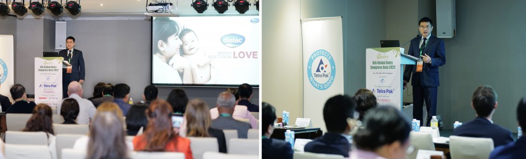 Câu chuyện về tình yêu thương hiệu Dielac đã được ông Nguyễn Quang Trí – Giám đốc điều hành Marketing chia sẻ tại hội nghị. Ảnh: Ngọc Thành