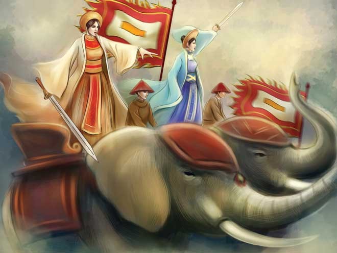 Hai Bà Trưng là nhị vị anh hùng dân tộc, mở ra thời đại độc lập cho nước nhà sau hàng nghìn năm Bắc thuộc