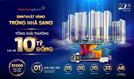 Khách hàng có cơ hội trúng căn hộ cao cấp tại trung tâm Quận 7 TP. HCM khi gửi tiết kiệm tại KienlongBank từ nay đến hết 31/12/2022