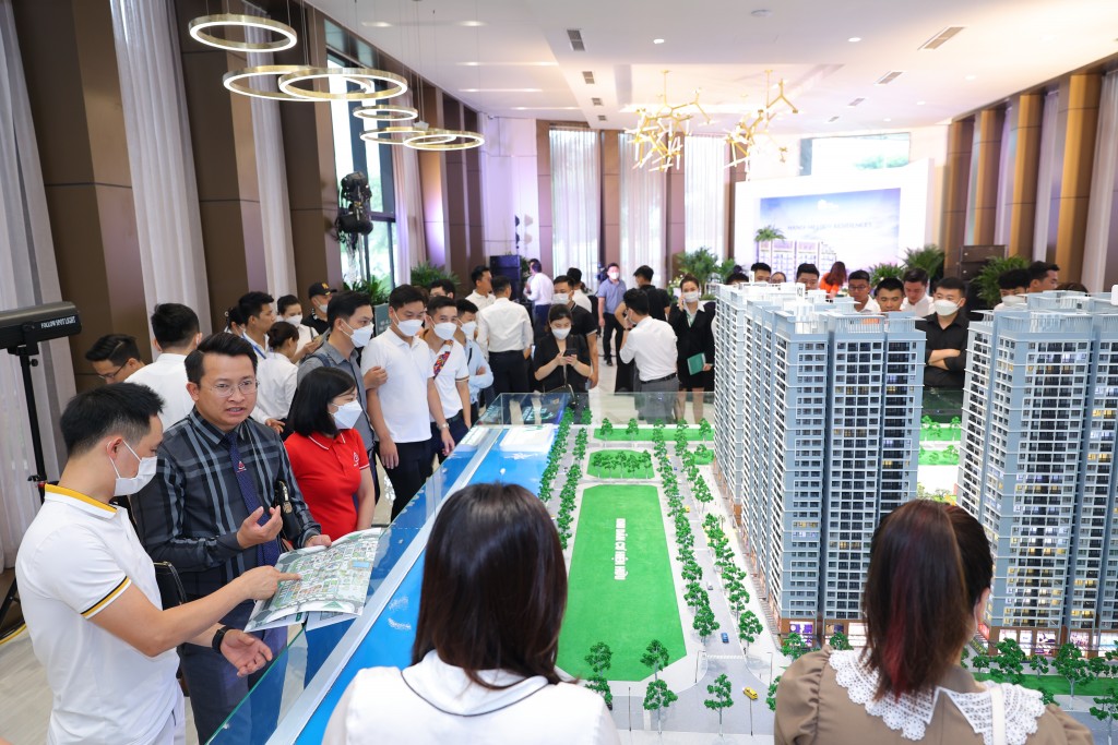 Hoàng Mai là một trong những khu vực thu hút khách hàng nhất. (Hình ảnh ghi nhận từ dự án Hanoi Melody Residences tại Tây Nam Linh Đàm – Hoàng Mai)