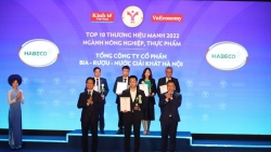 HABECO được vinh danh Top 10 Thương hiệu mạnh - Ngành nông nghiệp, thực phẩm 2022