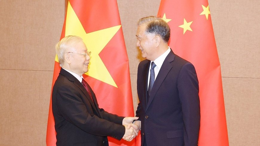 Tổng Bí thư Nguyễn Phú Trọng hội kiến Chủ tịch Chính hiệp Trung Quốc  | Chính trị | Vietnam+ (VietnamPlus)