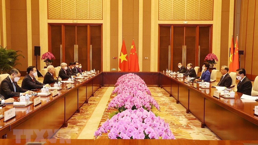 Tổng Bí thư Nguyễn Phú Trọng hội kiến Chủ tịch Chính hiệp Trung Quốc  | Chính trị | Vietnam+ (VietnamPlus)
