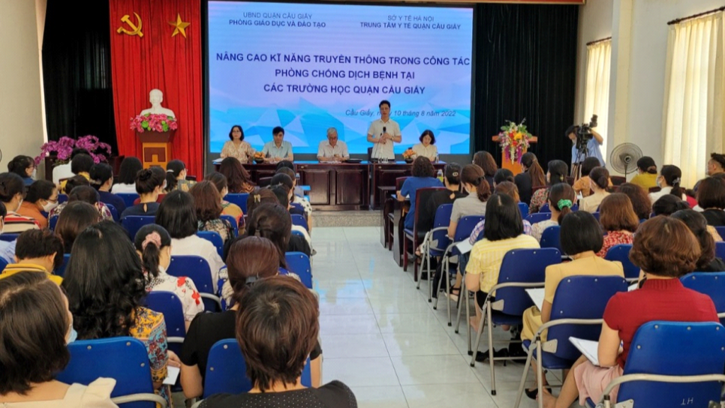 Hà Nội: 100% cơ sở giáo dục quận Cầu Giấy tăng cường công tác phòng dịch