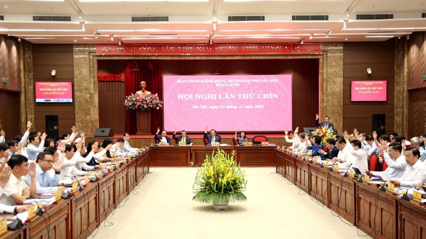 Hà Nội: Ban hành Nghị quyết Hội nghị lần thứ chín, Ban Chấp hành Đảng bộ thành phố