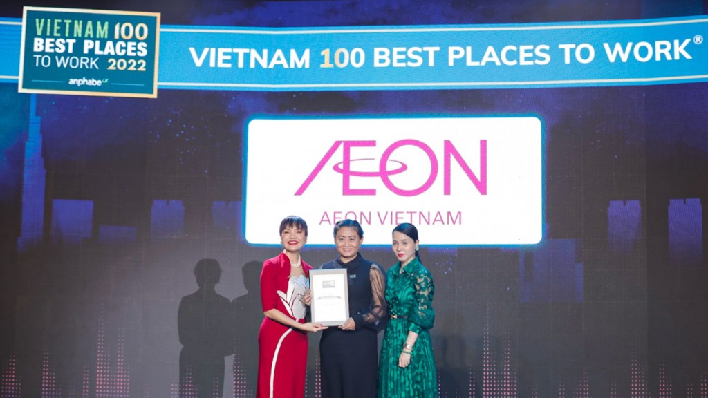 AEON Việt Nam tiếp tục thăng hạng trong Top 100 nơi làm việc tốt nhất Việt Nam