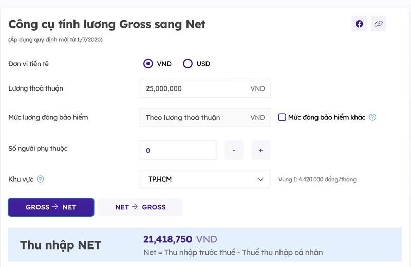 Công cụ tính lương Gross sang Net sẽ giúp bạn tính toán mức lương khi chuyển việc dễ