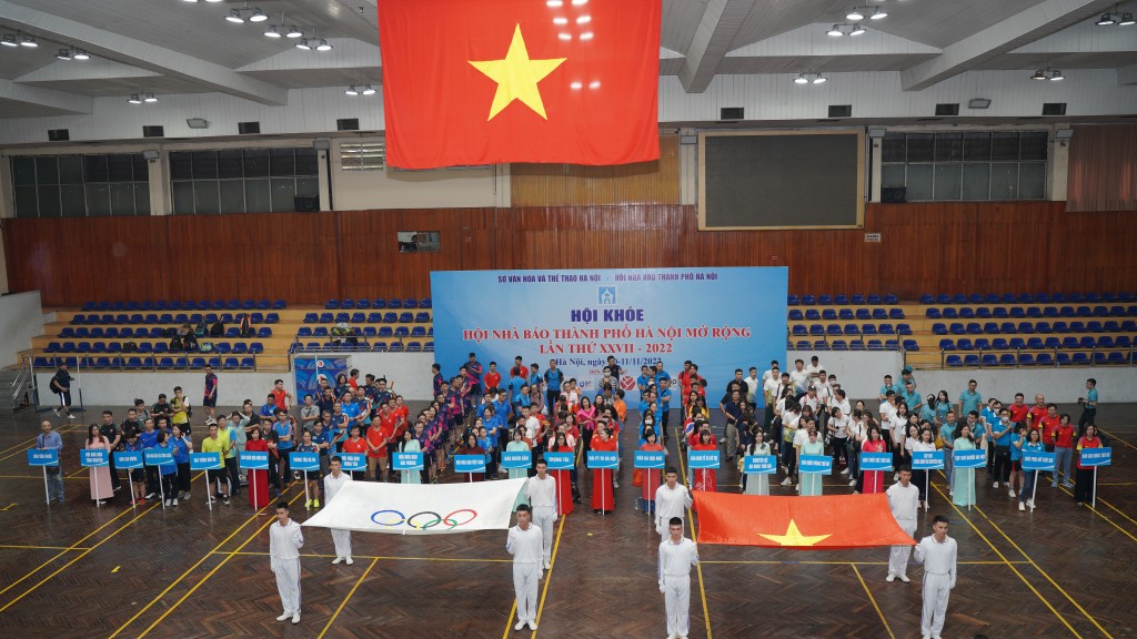 Toàn cảnh Lễ khai mạc Hội khỏe Hội Nhà báo thành phố Hà Nội mở rộng lần thứ 27 năm 2022
