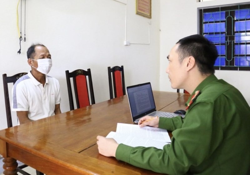 Đối tượng Nguyễn Trọng Huynh, chủ quán thịt chó “Sư Huynh” tại địa bàn xóm Mới, xã Thanh Bình Thịnh. (Ảnh: Công an Hà Tĩnh)