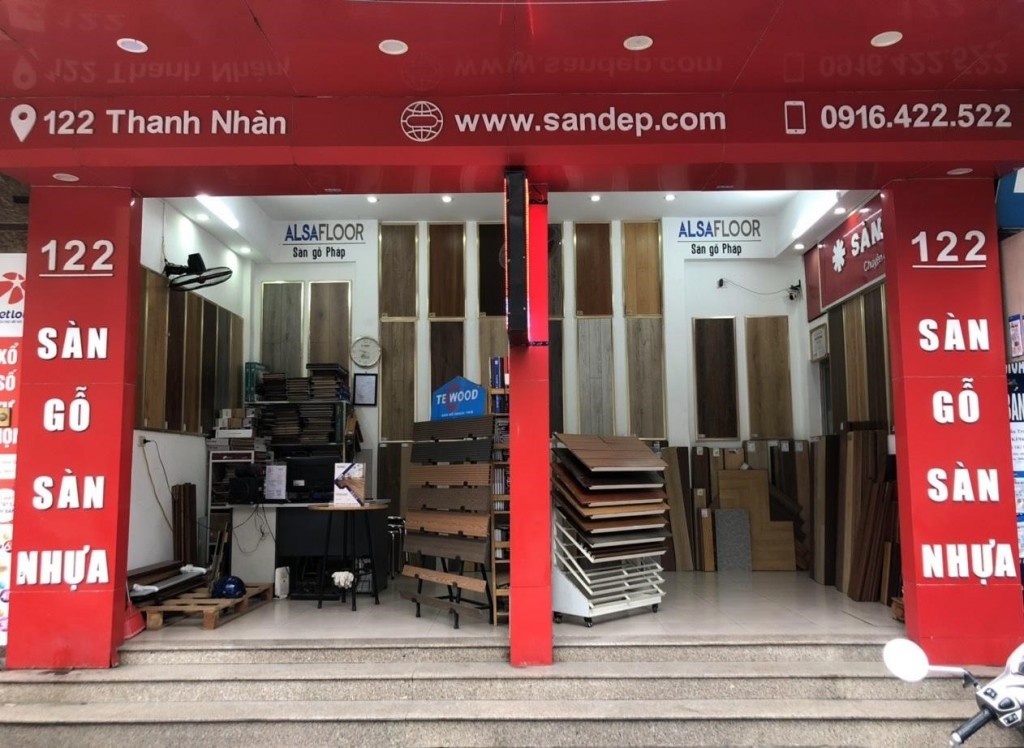 Cửa hàng sàn gỗ, sàn nhựa tại Hà Nội của Công ty CP Sàn Đẹp