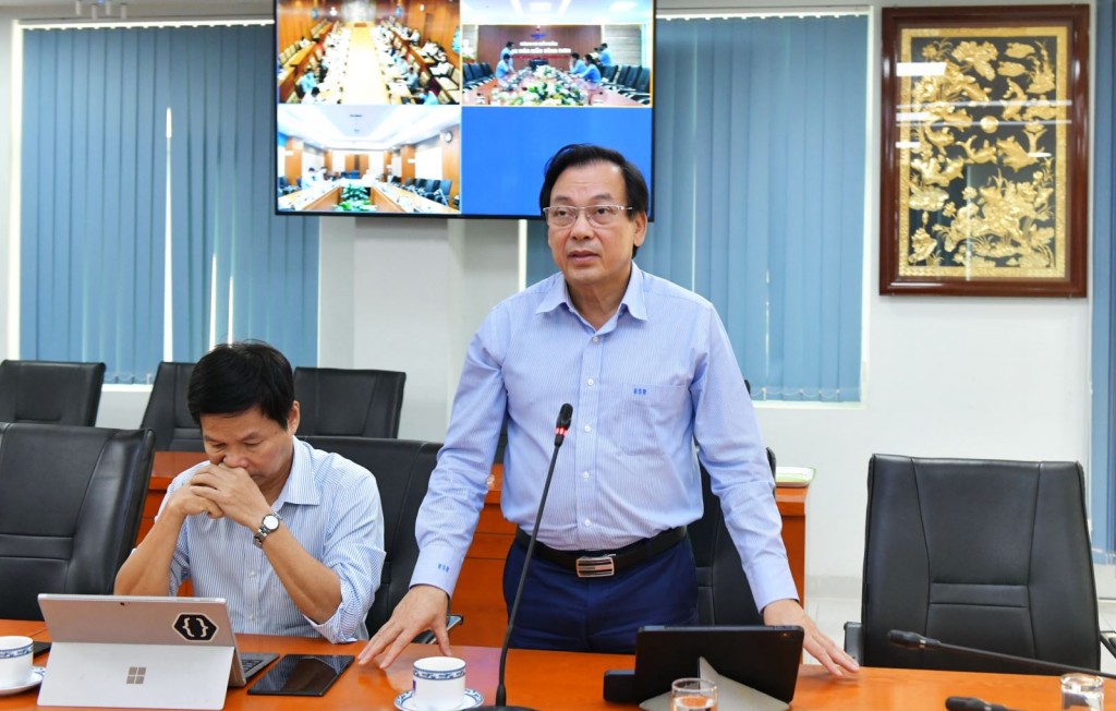 Phó Tổng giám đốc BSR Nguyễn Ngọc Anh phát biểu tại buổi làm việc