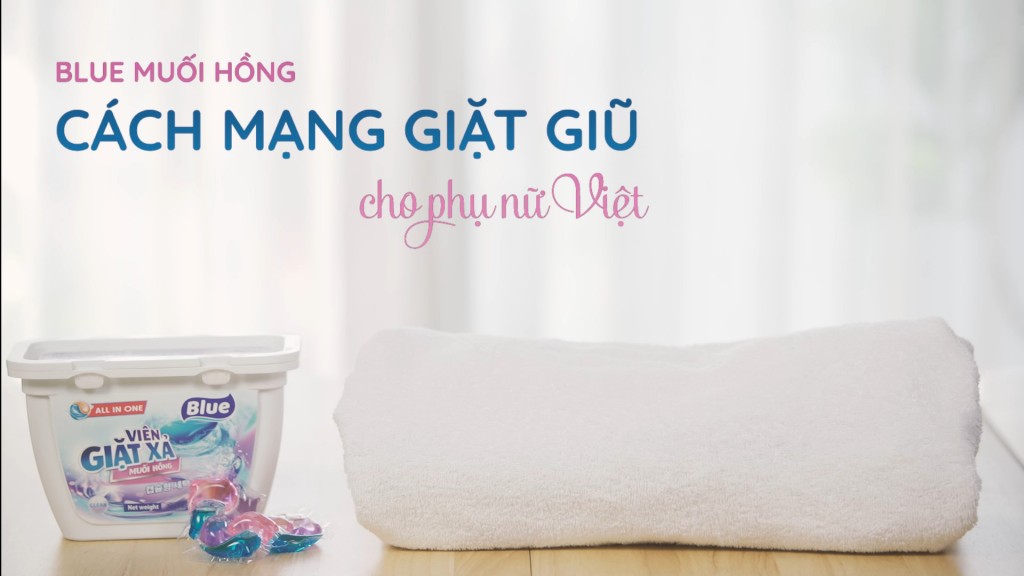 Viên giặt xả Blue muối hồng - “cuộc cách mạng giặt giũ” cho mọi nhà