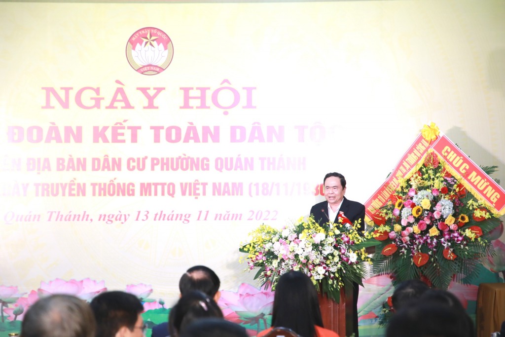 Phó Chủ tịch Thường trực Quốc hội dự Ngày hội đại đoàn kết toàn dân tộc tại phường Quán Thánh