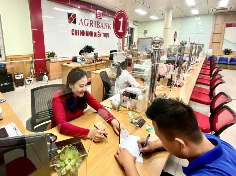 Phòng giao dịch của Agribank Chi nhánh Kiến Thụy, Thành phố Hải Phòng
