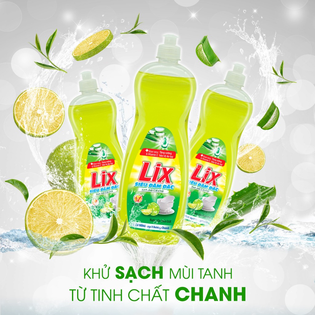 Nước rửa chén Lix