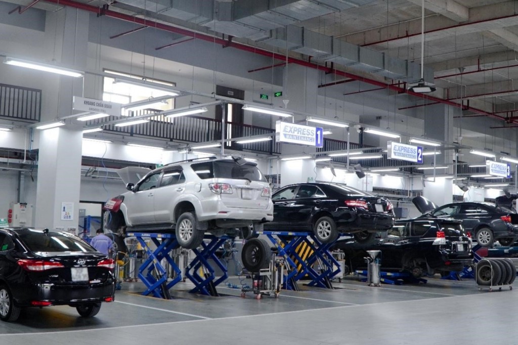 Cơ sở vật chất trang thiết bị xưởng dịch vụ được đầu tư hiện đại, đồng bộ