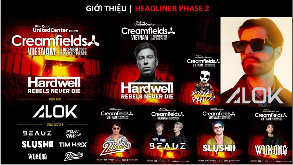 Creamfields Việt Nam công bố các nghệ sĩ quốc tế tham gia biểu diễn vào ngày 17/12 tại Phú Quốc United Center