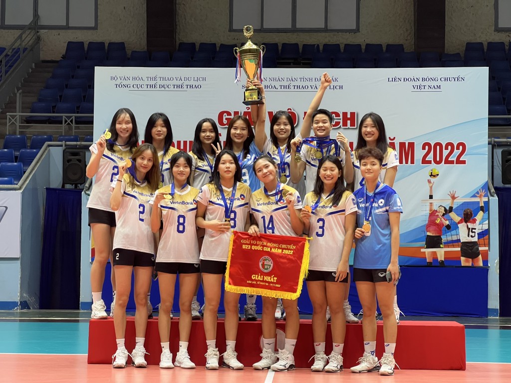 Đội bóng chuyền nữ VietinBank vô địch Giải bóng chuyền U23 quốc gia