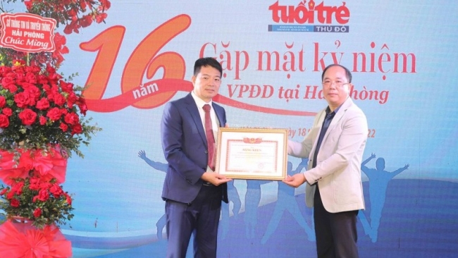 Gặp mặt nhân kỷ niệm 16 năm thành lập Văn phòng Báo Tuổi trẻ Thủ đô tại Hải Phòng