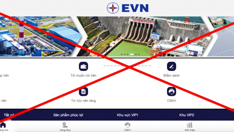 Tái diễn tình trạng giả mạo thương hiệu EVN