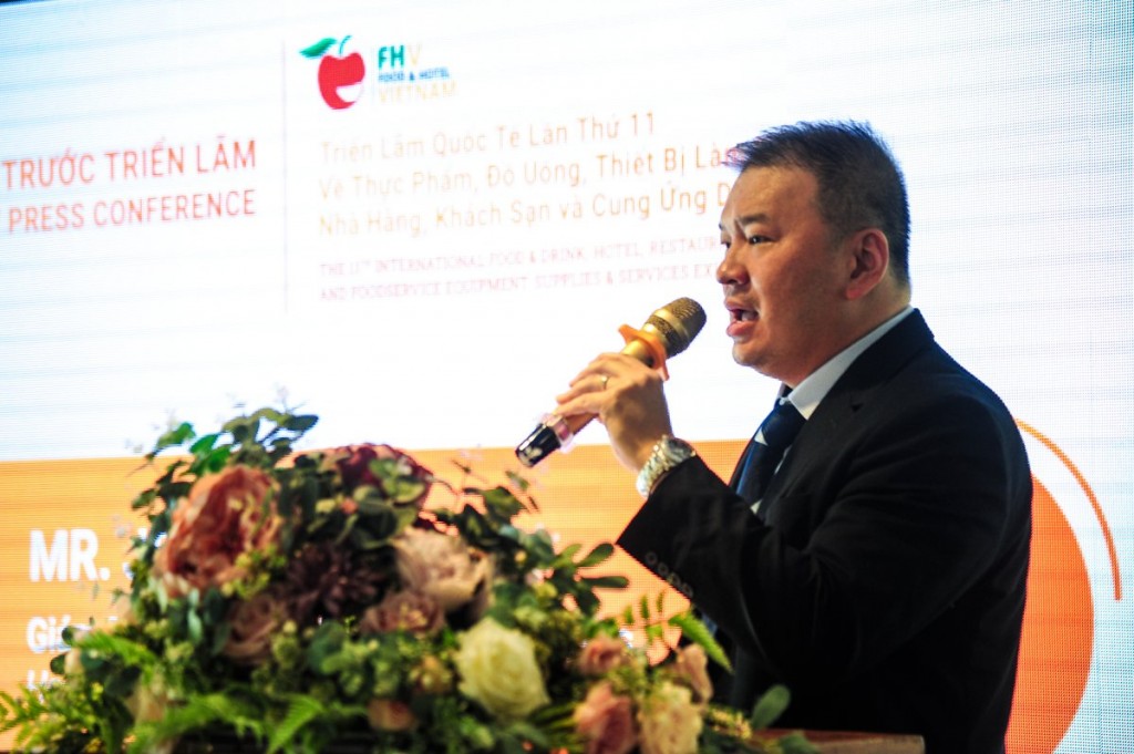 Ông Jeffrey Au, Giám đốc kinh doanh Văn phòng kinh doanh quốc tế châu Á, Công ty Informa Markets Việt Nam thông tin về các hoạt động chính của Food & Hotel Vietnam 2022