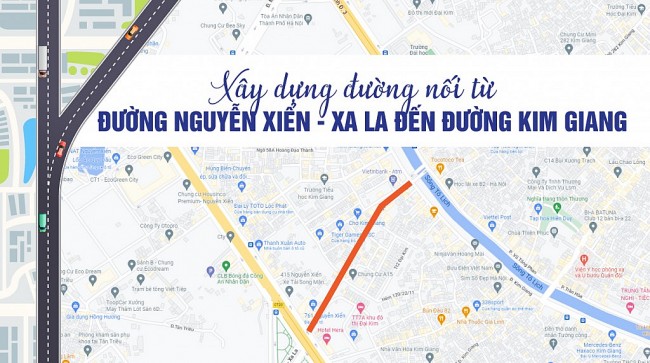 Xây dựng đường nối từ Nguyễn Xiển - Xa La đến Kim Giang