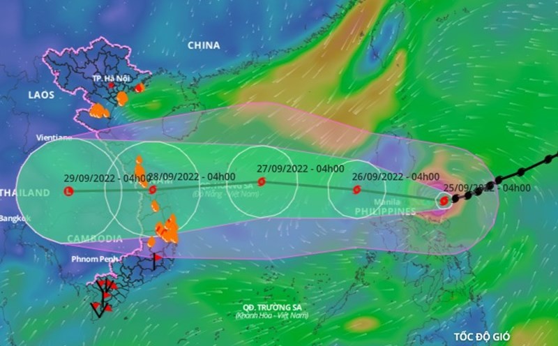 Đường đi của siêu bão Noru 2022 (ảnh IT)