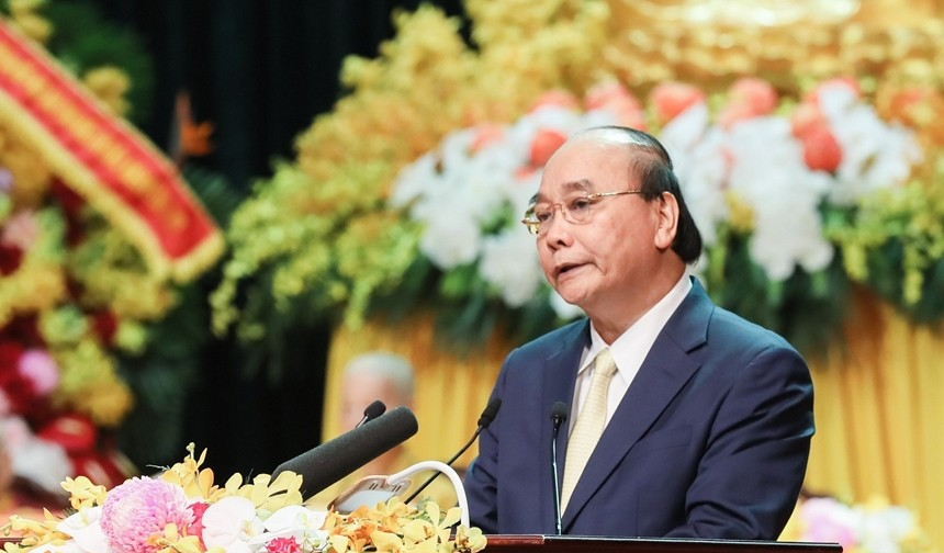 Chủ tịch nước Nguyễn Xuân Phúc phát biểu tại Đại hội