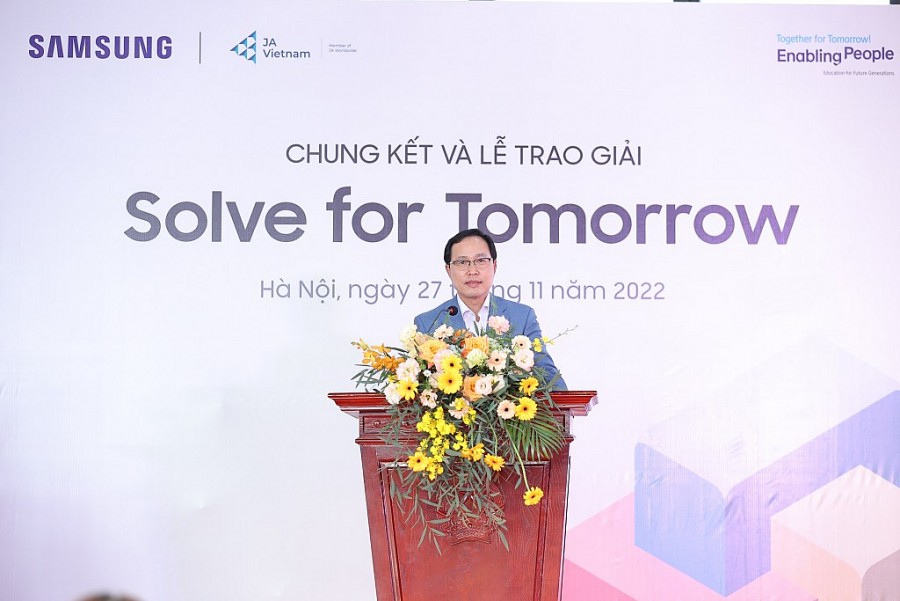 Ông Choi Joo Ho – Tổng giám đốc Tổ hợp Samsung Việt Nam phát biểu tại sự kiện.