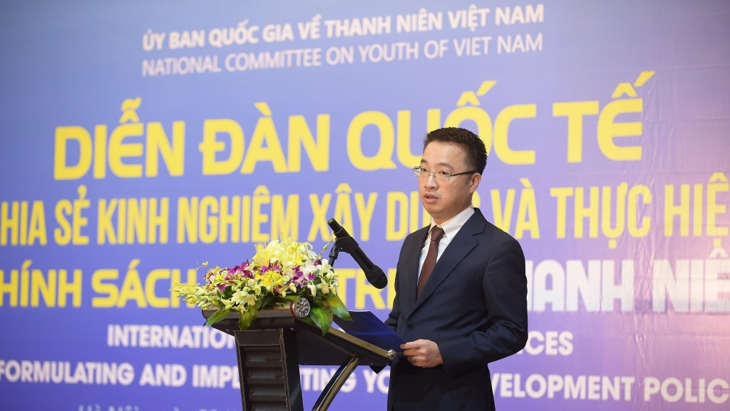 Bí thư Trung ương Đoàn Nguyễn Tường Lâm phát biểu tại chương trình 