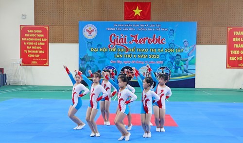 Các phần thi tại Giải Aerobic thị xã Sơn Tây