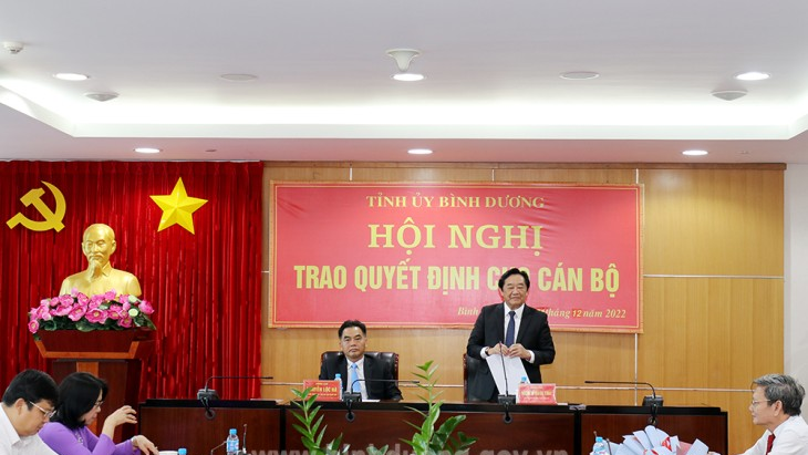 Phó Bí thư Thường trực Tỉnh ủy Nguyễn Hoàng Thao phát biểu tại hội nghị