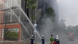Quận Hoàng Mai: Thực tập phương án chữa cháy tại Công viên Gamuda Yên Sở