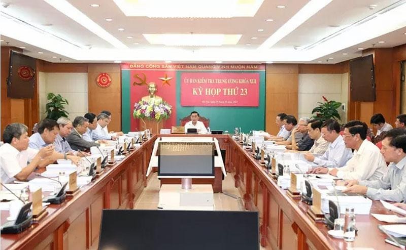 Trần Cẩm Tú - Chủ nhiệm Ủy ban Kiểm tra Trung ương chủ trì phiên họp (Ảnh: UBKTTW).