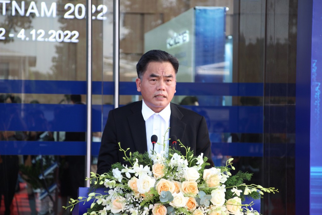 Ông Nguyễn Lộc Hà, Ủy viên Thường vụ Tỉnh ủy, Phó Chủ tịch UBND tỉnh Bình Dương phát biểu tại lễ khai mạc