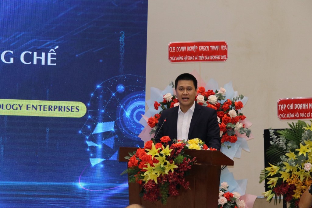 TS Nguyễn Việt Long, giám đốc Sở Khoa học Công nghệ tỉnh Bình Dương phát biểu tại Hội thảo
